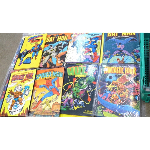 719 - 1970's and 80's Marvel and DC annuals, twenty-one in total