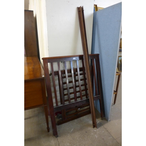 243 - Seven assorted chairs and a mahogany single bed