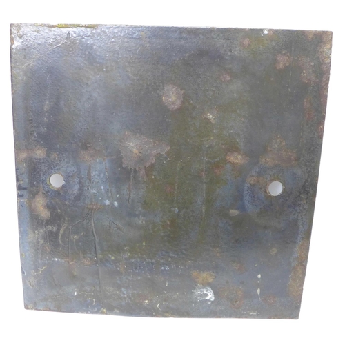 756 - An enamel railway sign, 26cm square