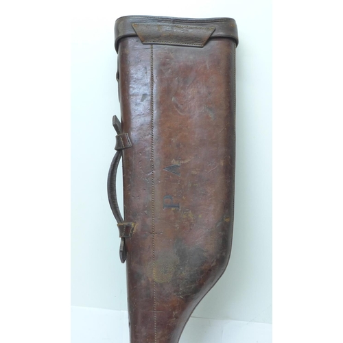 778 - A leather leg of mutton gun case, 79cm