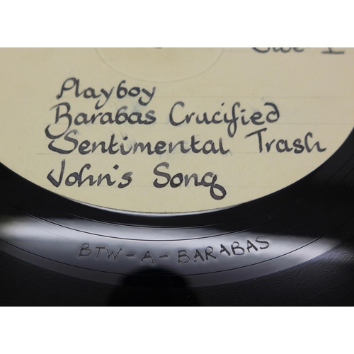 785 - A Tribute to Andy And Barabas LP vinyl record, a rare pressing in very limited numbers, with hand-wr... 