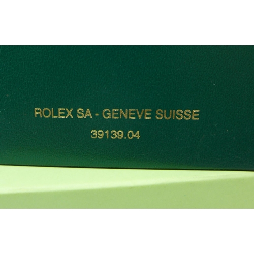 797A - A Rolex watch box, outer box and one other green watch box and outer box