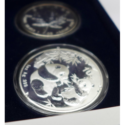 804 - The 2006 Famous World Silver Coin Collection, four coins, all one ounce fine silver, with case