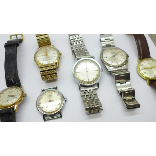 862 - A collection of wristwatches including Avia, Rotary, Timex, etc.