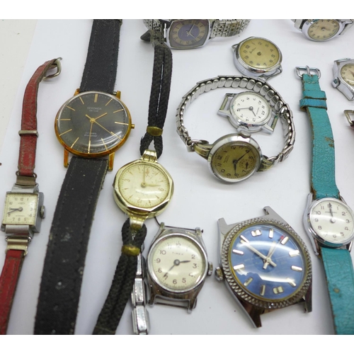 866 - Assorted lady's and gentleman's mechanical wristwatches including Seiko, Silver Angel, Tissot, Inger... 