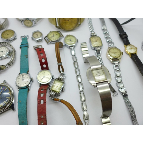 866 - Assorted lady's and gentleman's mechanical wristwatches including Seiko, Silver Angel, Tissot, Inger... 