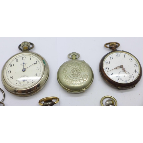 868 - Seven pocket watches