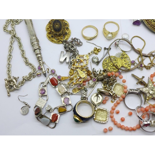 873 - Costume jewellery, etc.