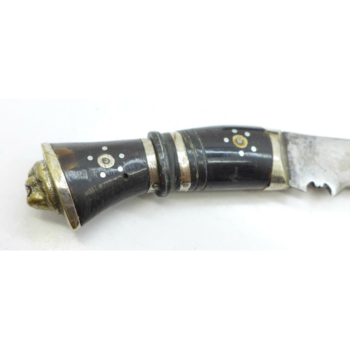 902 - An Indian kukri with scabbard