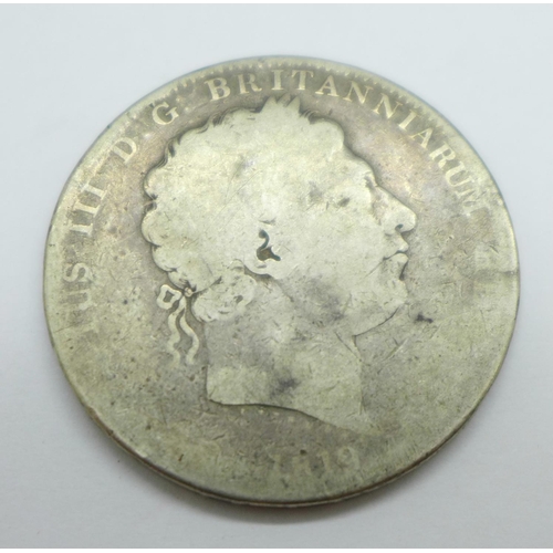 934 - An 1819 George III crown