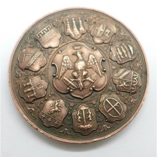 937 - A bronze Italian medallion, relating to Forli-Regional Industrial Agricultural Exhibition, 1871