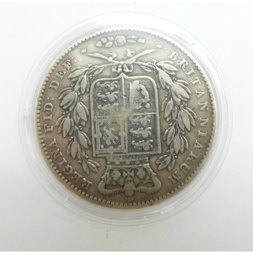 988 - A Victorian 1845 silver crown