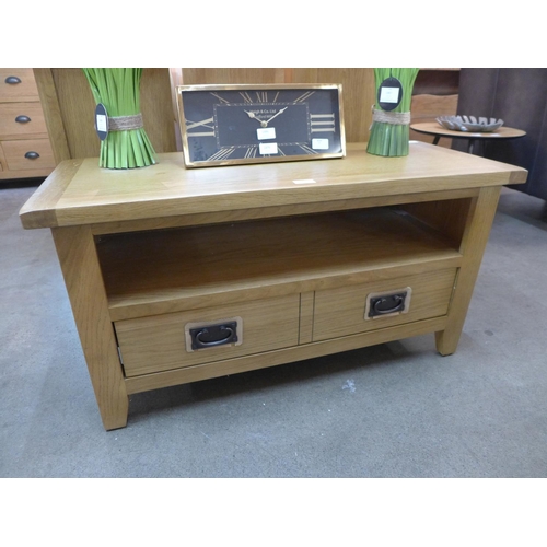 1468 - A Winchester oak mini two drawer TV stand (NC-TV-OAK) (ref. 3) * This lot is subject to VAT