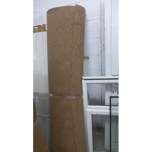 2432 - Roll of brown contract carpet - approx. 2m x 18m - 36 sq mtrs