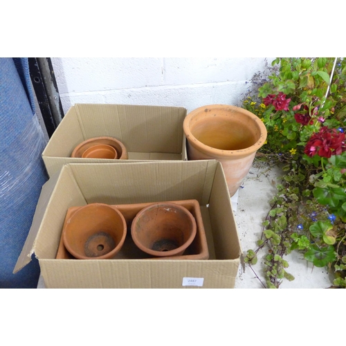 2434 - 14 Terracotta planters/plant pots - assorted sizes