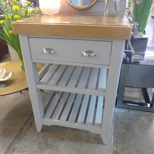 1566 - An oak and painted kitchen island unit