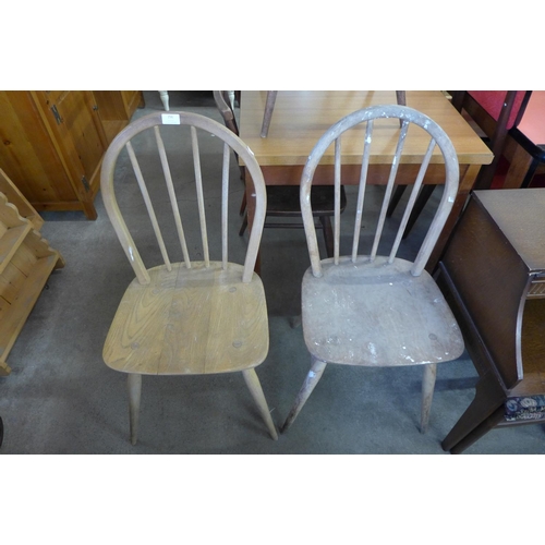 256 - A pair of Ercol Blonde Windsor chairs