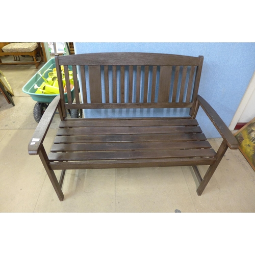 345 - A teak garden bench