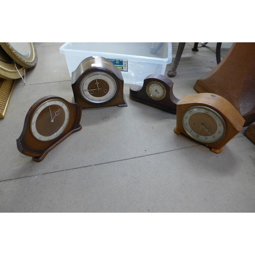 374 - Four assorted mantel clocks