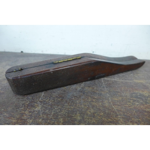 388 - A Victorian mahogany boot jack