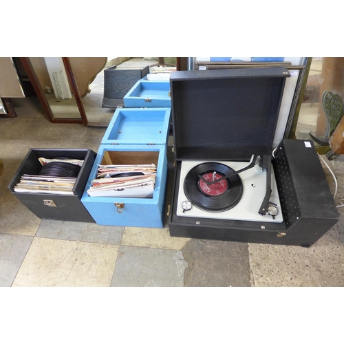 413 - A BSR record player and records