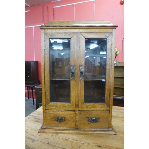 75 - A Victorian oak table top cabinet