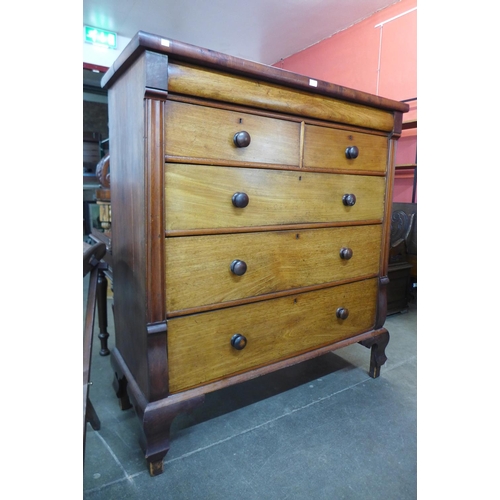 85 - A Victorian Scottish mahogany chest of drawers