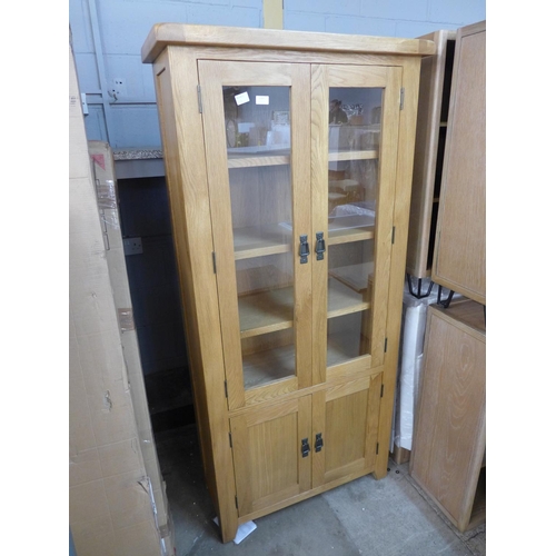 1638 - A Country Oak display cabinet (WXF37) (Ref 17)  *This lot is subject to VAT