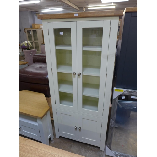 1664 - A Hampshire ivory painted oak display cabinet (KEL P37) (Ref 12)  *This lot is subject to VAT