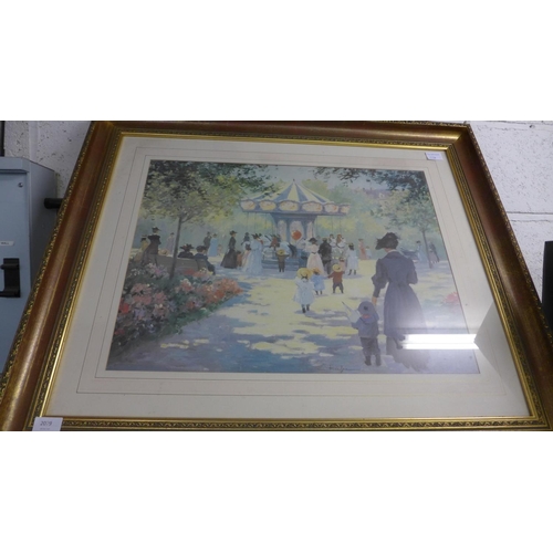 2079 - Large print & frame, The Merry-Go-Round, Christa Kieffer