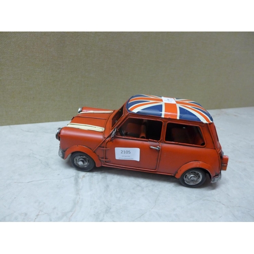 2105 - A modern tin-plate model Mini Cooper