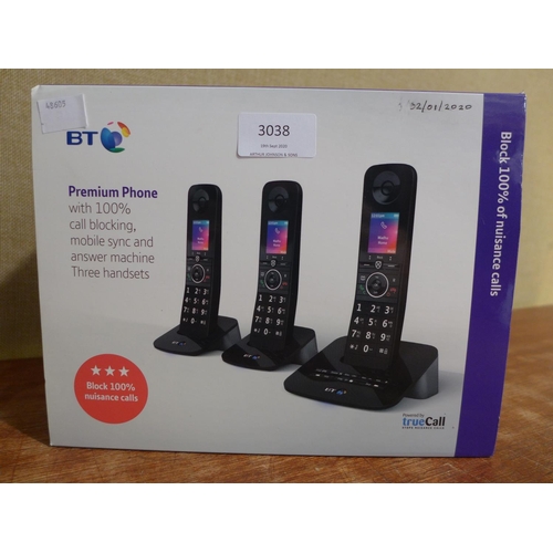 3038 - A Bt Trio Premium Phone  system (202-85) * This Lot Is Subject To Vat