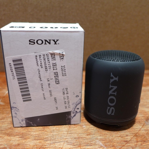 3071 - A Sony Xb12 Speaker no charging lead (Srsxb12B.Ce7) (203-130) * This Lot Is Subject To Vat