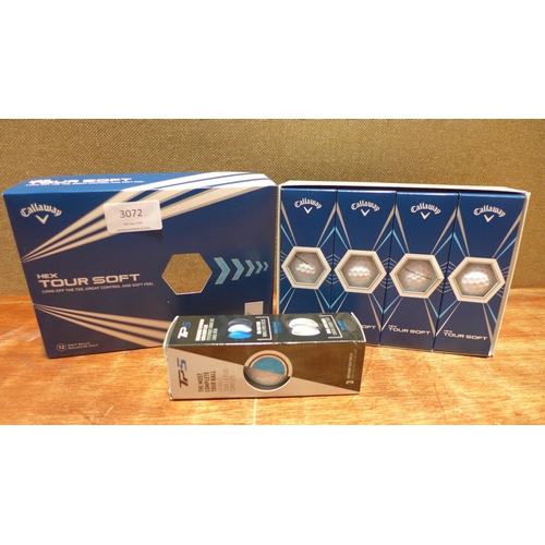 3072 - Callaway Golf Balls, Hex Tour golf balls + 3 TP5 balls (203-136) * This Lot Is Subject To Vat