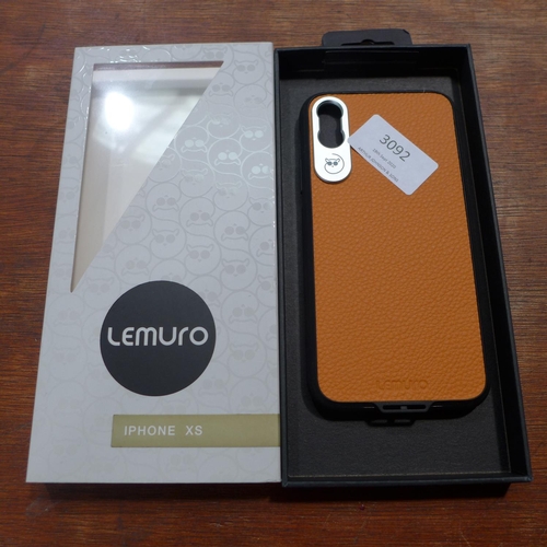 3092 - Ten Lemuro iPhone XS mobile phone cases (light tan)