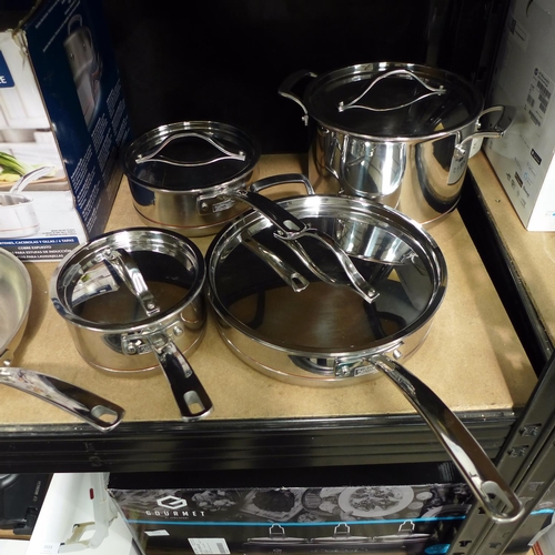 3337 - A Set Of Kirkland Signature Stainless Steel Cookware, Rrp £159.99 + Vat  (202-27) * This Lot Is Subj... 