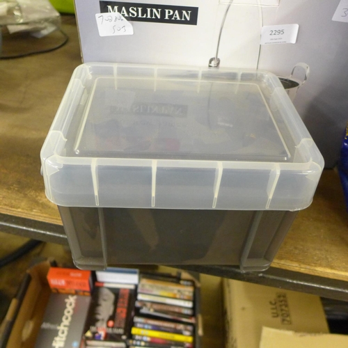 2298 - Box of 12 x 3ltr Really Useful DVD/CD storage boxes with lids - each holds 18 CDs/10 DVDs