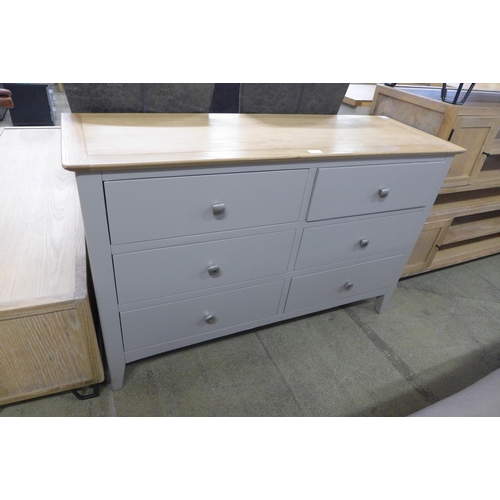 1885 - A Malvern Shaker grey painted oak 6 drawer sideboard (EV09-88) (ref. 24) * This lot is subject to VA... 