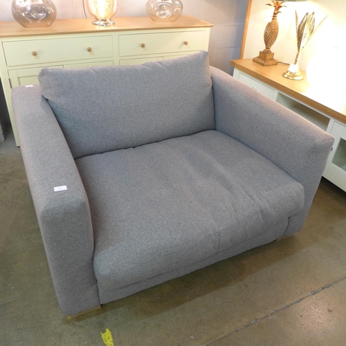 1392 - A grey upholstered love seat