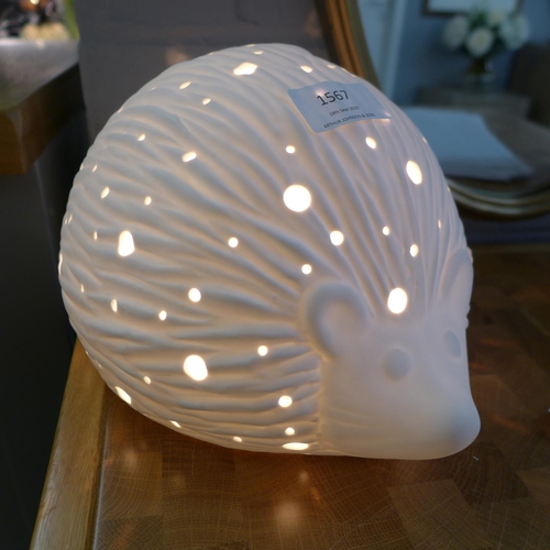 1567 - A white hedgehog lamp (LP01408)   #