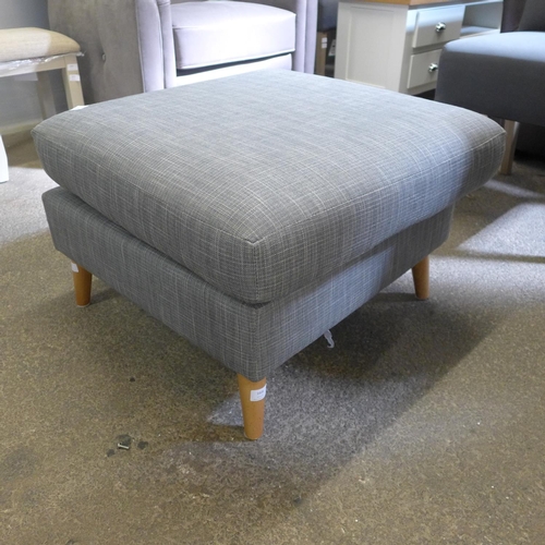 1606 - A grey upholstered footstool (RW175)  *This lot is subject to VAT