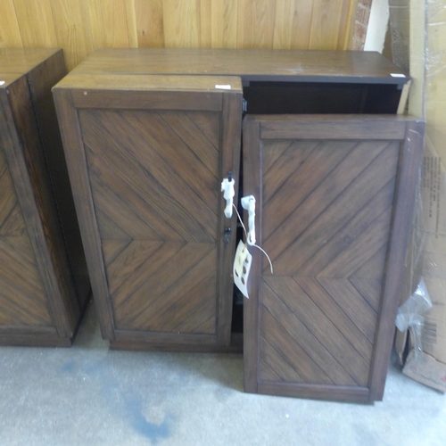 1905 - A Chevron mahogany and oak bar (1325771) (4039-11)  *This lot is subject to VAT - damaged door