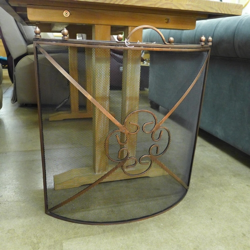 1996 - A copper finish bow fronted fireguard (2005318)   #