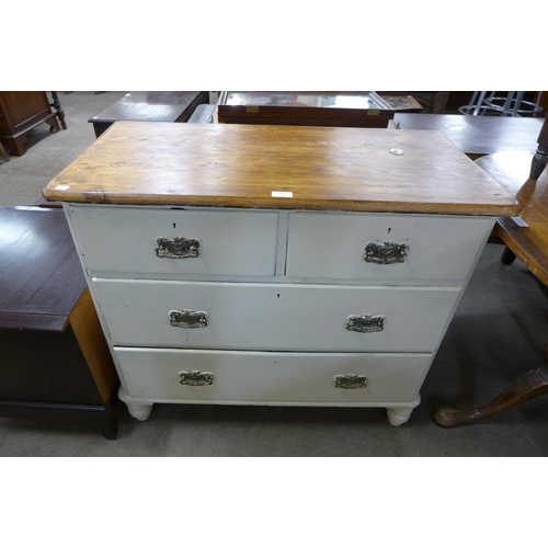 295 - A painted pine chest of drawers