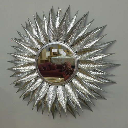 1598 - A large silver sunburst mirror (2070957)   #