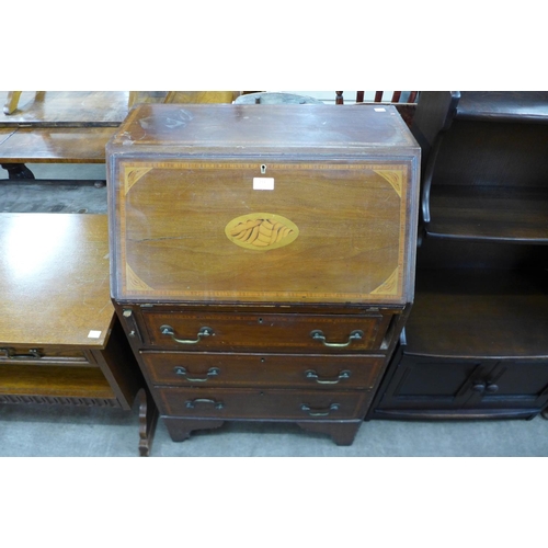 234 - An Edward VII inlaid mahogany bureau