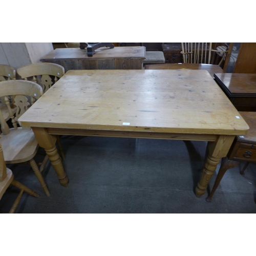 257 - A pine kitchen table