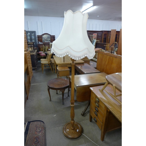 264 - A beech standard lamp