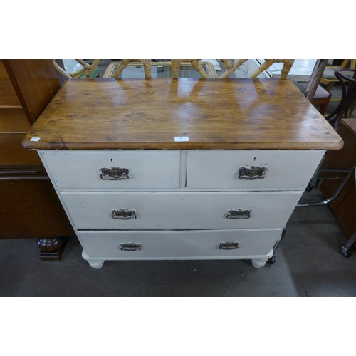 295 - A painted pine chest of drawers