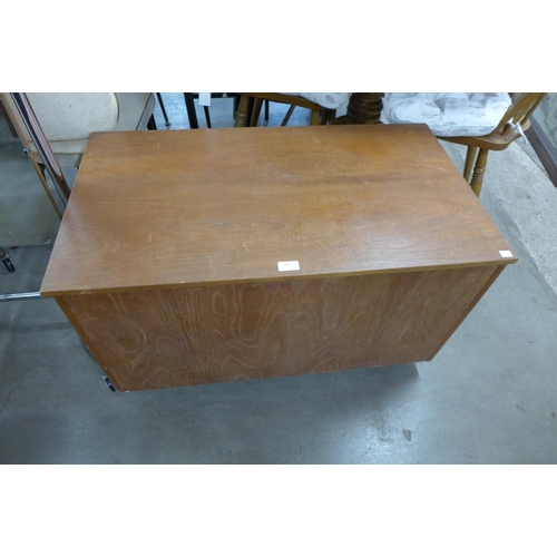 297 - A teak blanket box